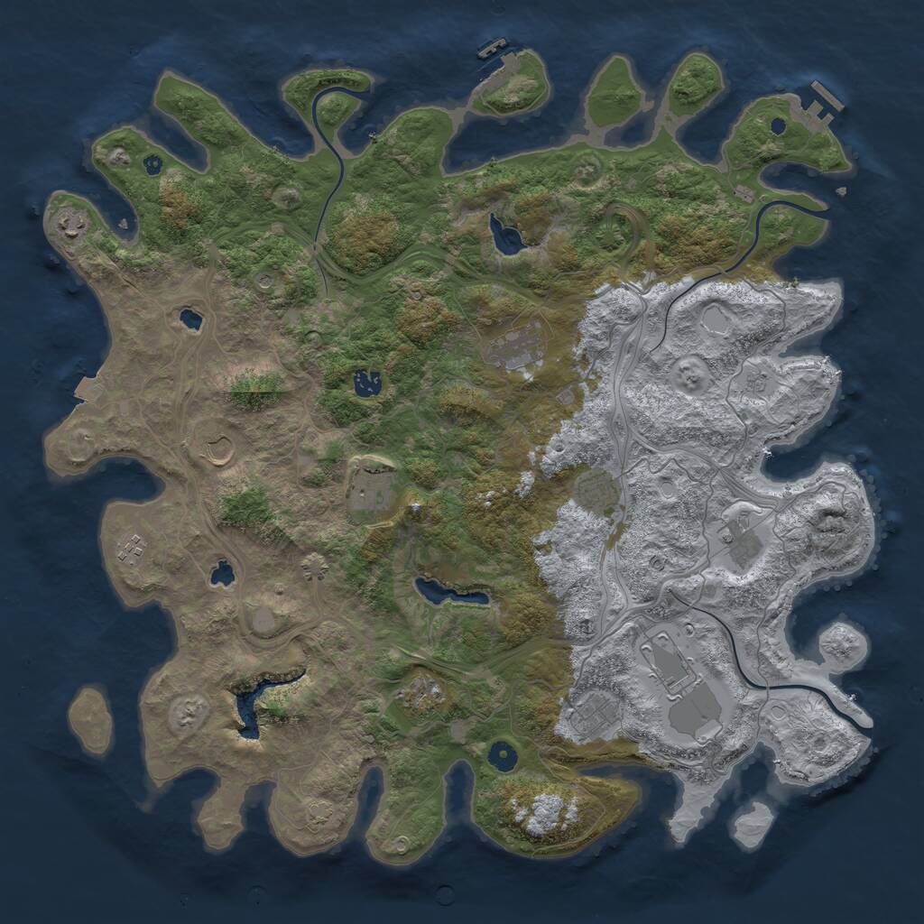 Rust Map: Procedural Map, Size: 4750, Seed: 237751058, 17 Monuments