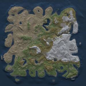 Thumbnail Rust Map: Procedural Map, Size: 4500, Seed: 6104680, 16 Monuments