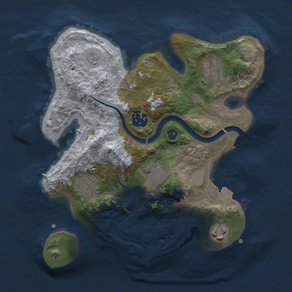 Rust Map: Procedural Map, Size: 2700, Seed: 1598092441, 9 Monuments