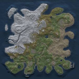 Thumbnail Rust Map: Procedural Map, Size: 3750, Seed: 605887596, 16 Monuments