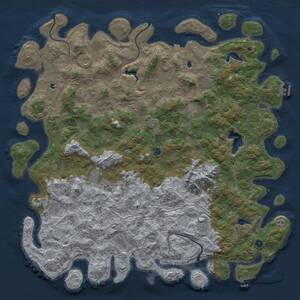 Thumbnail Rust Map: Procedural Map, Size: 6000, Seed: 179587661, 17 Monuments