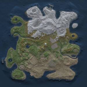 Thumbnail Rust Map: Procedural Map, Size: 3500, Seed: 756045272, 15 Monuments