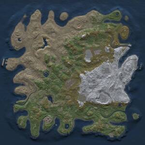 Thumbnail Rust Map: Procedural Map, Size: 4250, Seed: 193092466, 16 Monuments