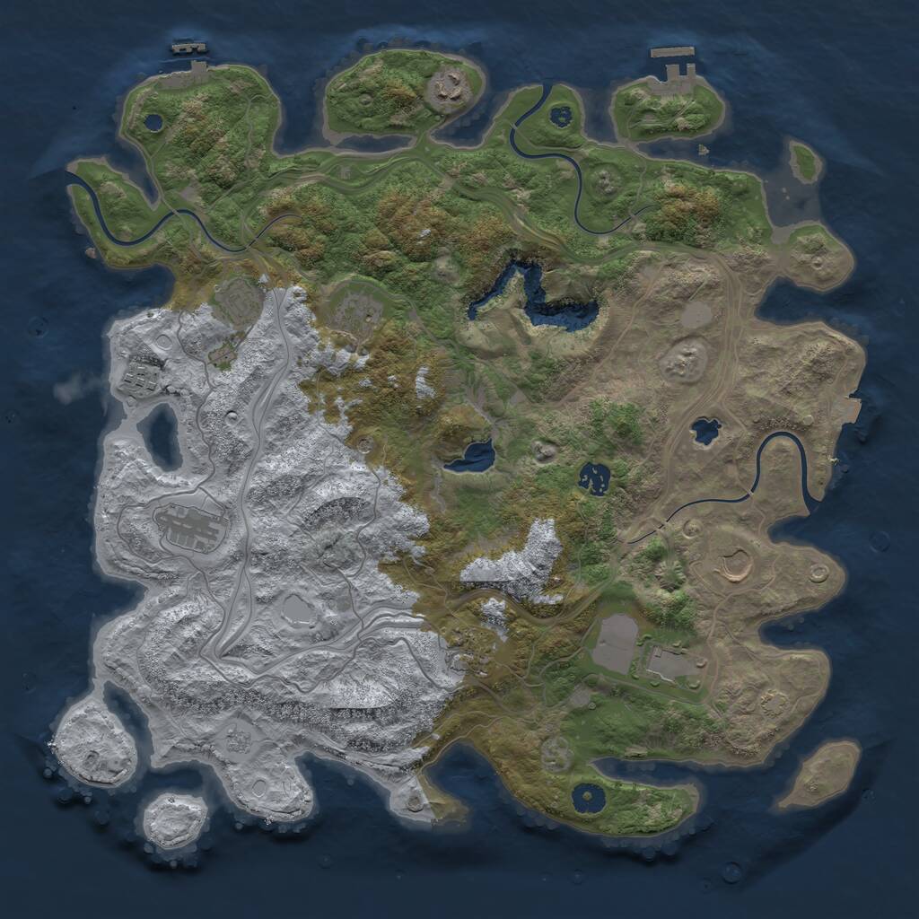 Rust Map: Procedural Map, Size: 4250, Seed: 26169, 15 Monuments