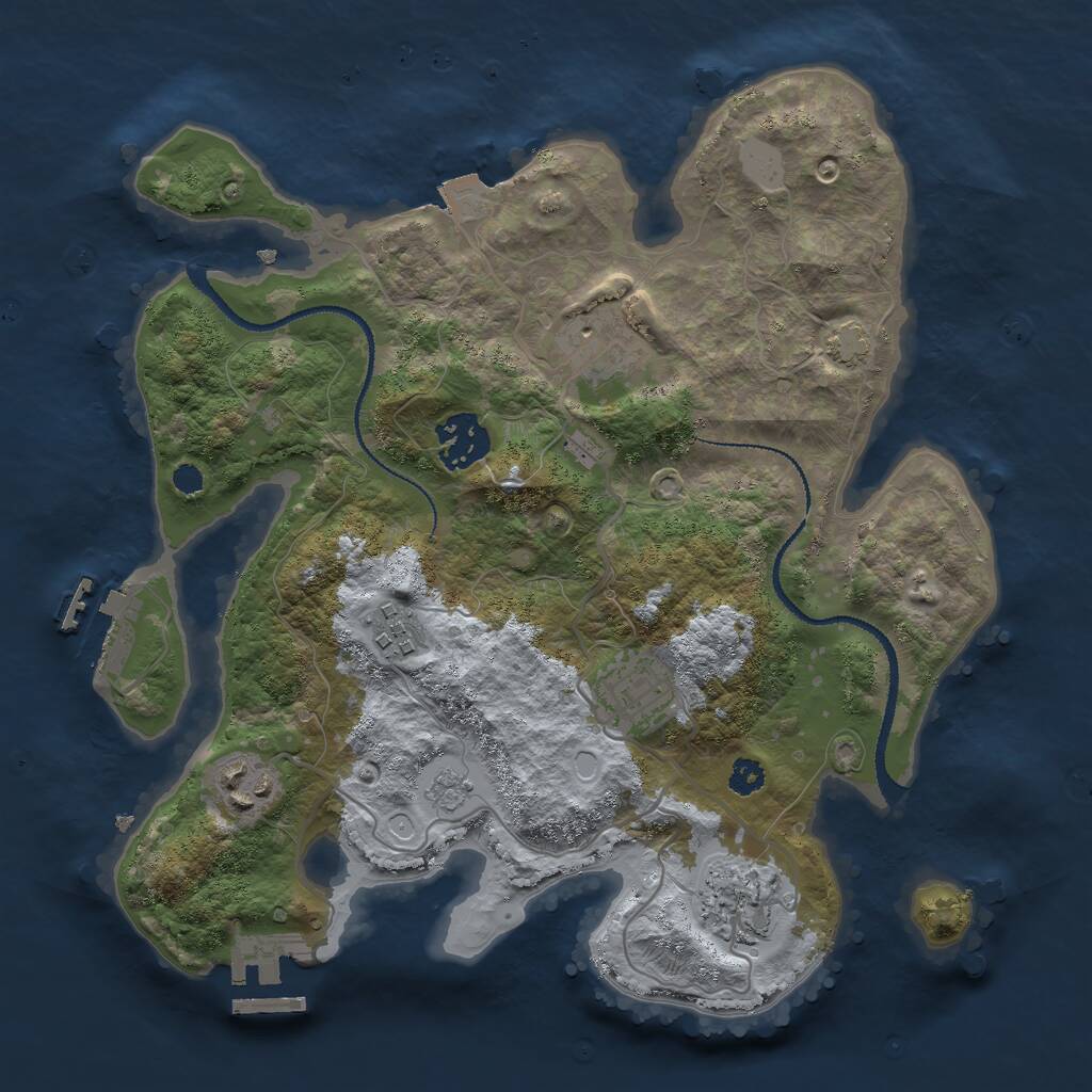 Rust Map: Procedural Map, Size: 3000, Seed: 470538568, 11 Monuments