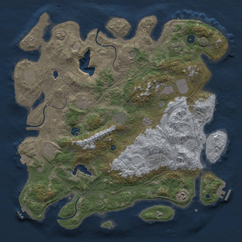 Rust Map: Procedural Map, Size: 4250, Seed: 1112511514, 17 Monuments