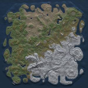 Thumbnail Rust Map: Procedural Map, Size: 6000, Seed: 1596605926, 17 Monuments