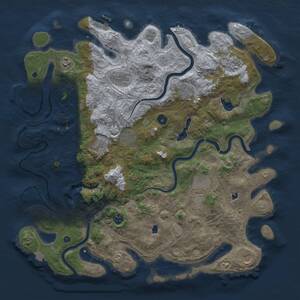 Thumbnail Rust Map: Procedural Map, Size: 4500, Seed: 1691926224, 16 Monuments