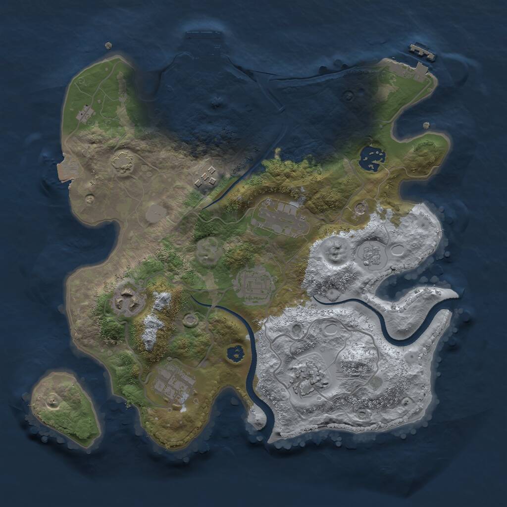 Rust Map: Procedural Map, Size: 3000, Seed: 1747567383, 13 Monuments