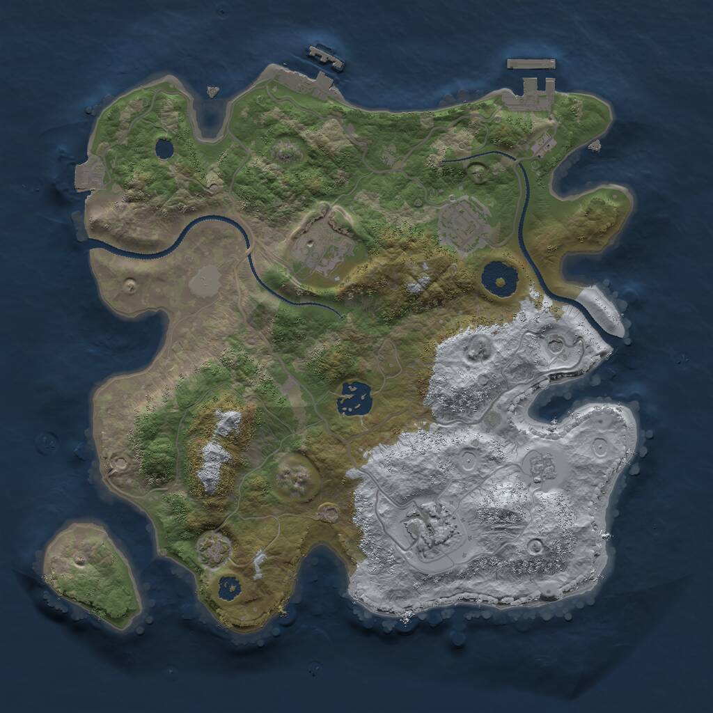 Rust Map: Procedural Map, Size: 3000, Seed: 1747567383, 10 Monuments