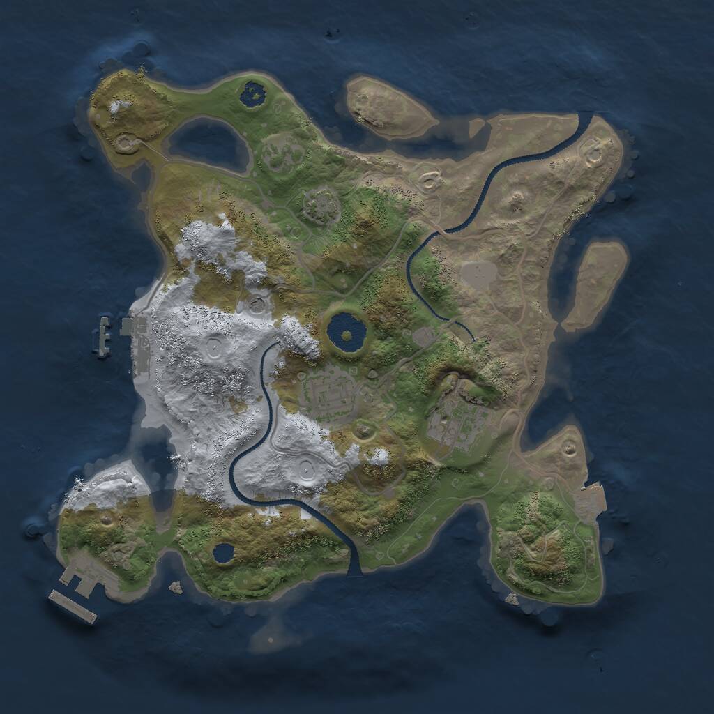 Rust Map: Procedural Map, Size: 2800, Seed: 1531031854, 7 Monuments