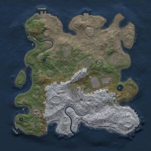 Thumbnail Rust Map: Procedural Map, Size: 3500, Seed: 895980383, 13 Monuments