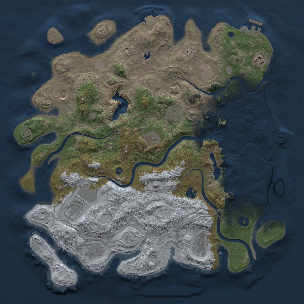 Rust Map: Procedural Map, Size: 4250, Seed: 17234, 16 Monuments