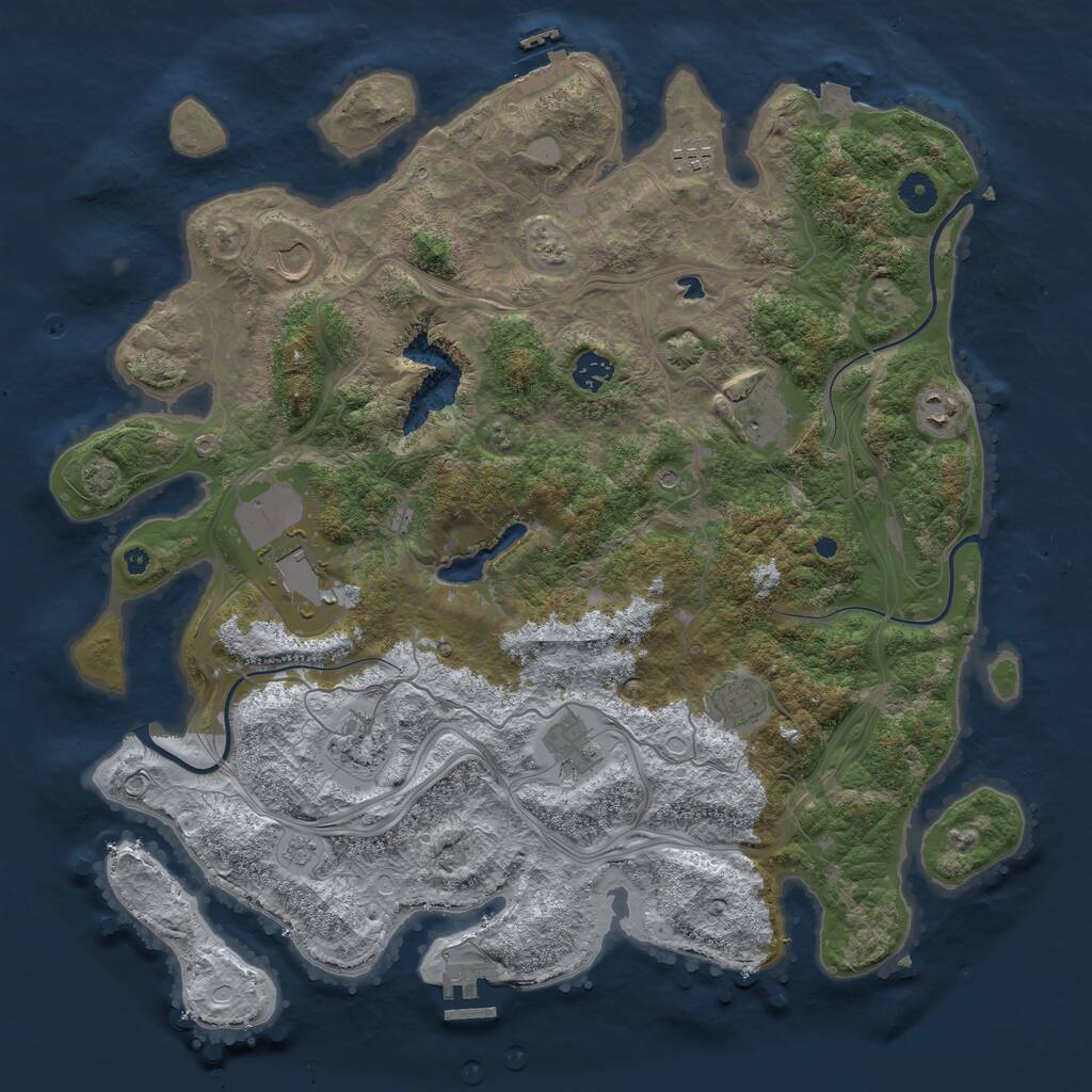 Rust Map: Procedural Map, Size: 4250, Seed: 17234, 15 Monuments