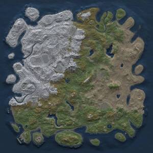 Thumbnail Rust Map: Procedural Map, Size: 5000, Seed: 1876320338, 16 Monuments