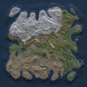 Thumbnail Rust Map: Procedural Map, Size: 3750, Seed: 79859778, 16 Monuments