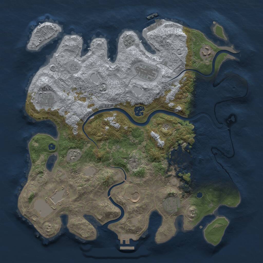 Rust Map: Procedural Map, Size: 3750, Seed: 79859778, 15 Monuments