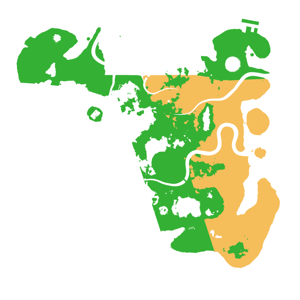 Biome Rust Map: Procedural Map, Size: 3500, Seed: 1831010066