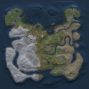 Thumbnail Rust Map: Procedural Map, Size: 3500, Seed: 1831010066, 12 Monuments