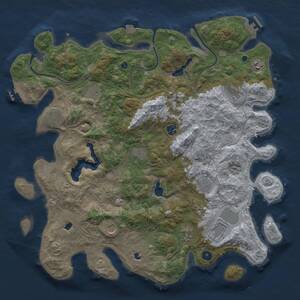 Thumbnail Rust Map: Procedural Map, Size: 4500, Seed: 2101989582, 17 Monuments