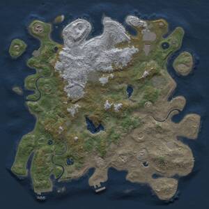 Thumbnail Rust Map: Procedural Map, Size: 4200, Seed: 156002187, 15 Monuments