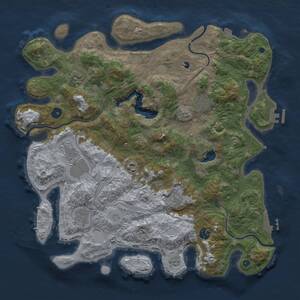 Thumbnail Rust Map: Procedural Map, Size: 4250, Seed: 42461128, 14 Monuments