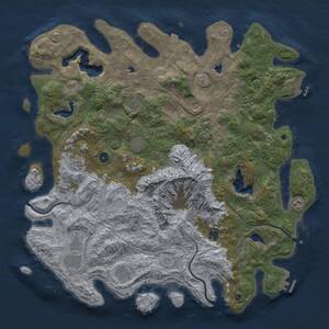 Thumbnail Rust Map: Procedural Map, Size: 5000, Seed: 2311, 15 Monuments