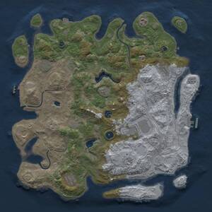 Thumbnail Rust Map: Procedural Map, Size: 4250, Seed: 1682914908, 17 Monuments