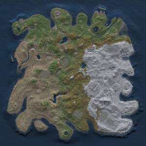 Thumbnail Rust Map: Procedural Map, Size: 4000, Seed: 1923955566, 15 Monuments