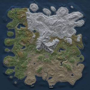 Thumbnail Rust Map: Procedural Map, Size: 5000, Seed: 1624725015, 17 Monuments