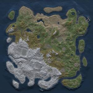 Thumbnail Rust Map: Procedural Map, Size: 4250, Seed: 704431945, 15 Monuments