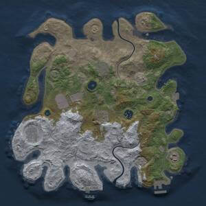 Thumbnail Rust Map: Procedural Map, Size: 3500, Seed: 198684629, 13 Monuments