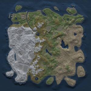 Thumbnail Rust Map: Procedural Map, Size: 4000, Seed: 1176992118, 15 Monuments