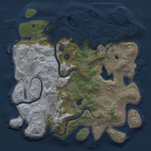 Thumbnail Rust Map: Procedural Map, Size: 4000, Seed: 1176992118, 13 Monuments