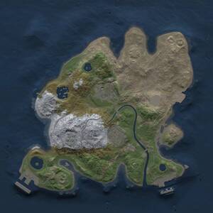 Thumbnail Rust Map: Procedural Map, Size: 2500, Seed: 1611551890, 8 Monuments