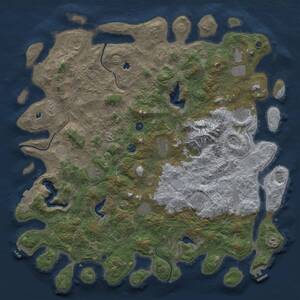 Thumbnail Rust Map: Procedural Map, Size: 5350, Seed: 1014290088, 17 Monuments