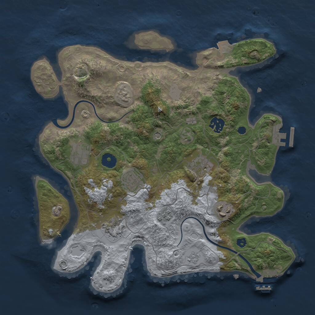 Rust Map: Procedural Map, Size: 3200, Seed: 241107, 13 Monuments