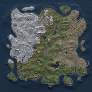 Thumbnail Rust Map: Procedural Map, Size: 4250, Seed: 1099340069, 15 Monuments