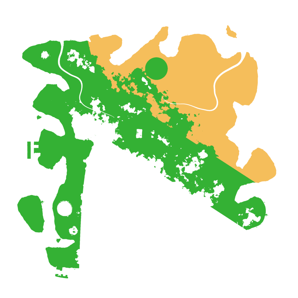 Biome Rust Map: Procedural Map, Size: 3500, Seed: 1995189590