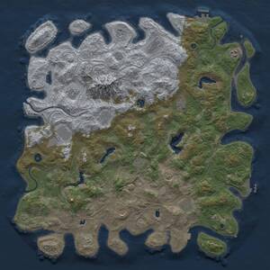 Thumbnail Rust Map: Procedural Map, Size: 5000, Seed: 1525857226, 17 Monuments