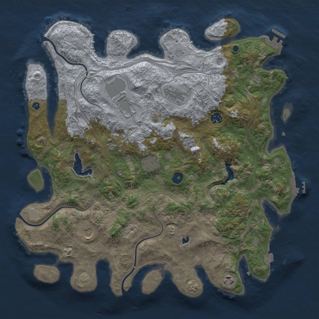 Rust Map: Procedural Map, Size: 4250, Seed: 1764067314, 14 Monuments