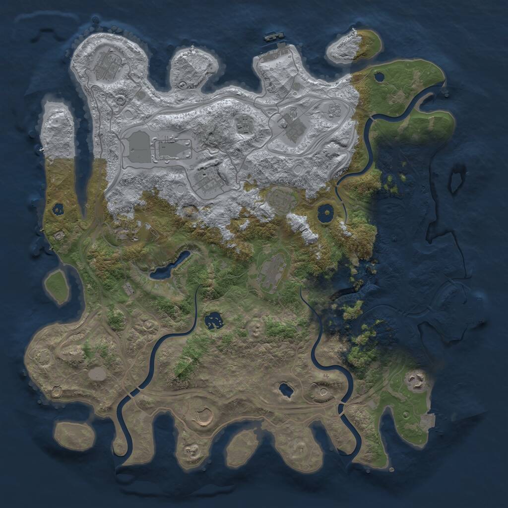Rust Map: Procedural Map, Size: 4250, Seed: 1764067314, 17 Monuments