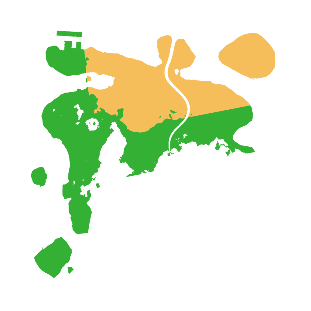 Biome Rust Map: Procedural Map, Size: 2500, Seed: 492698153