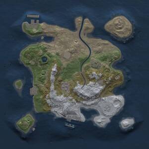 Thumbnail Rust Map: Procedural Map, Size: 2500, Seed: 492698153, 6 Monuments