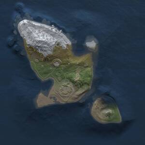 Thumbnail Rust Map: Procedural Map, Size: 1500, Seed: 15085115, 2 Monuments