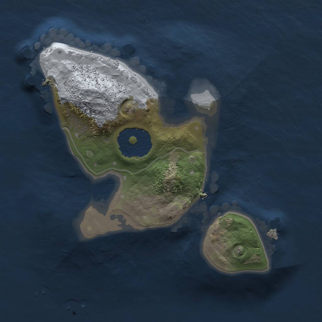 Rust Map: Procedural Map, Size: 1500, Seed: 15085115, 1 Monuments