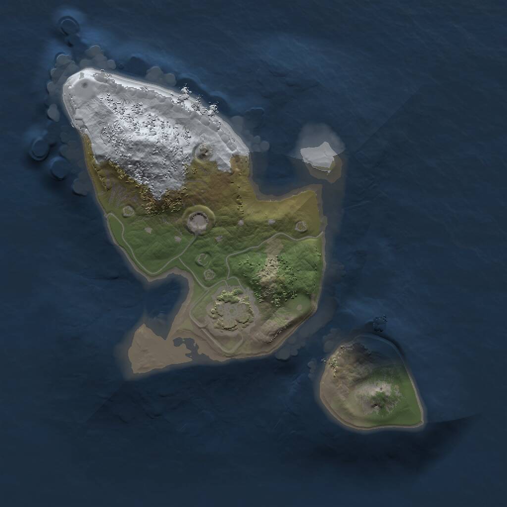 Rust Map: Procedural Map, Size: 1500, Seed: 15085115, 2 Monuments