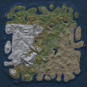 Thumbnail Rust Map: Procedural Map, Size: 5250, Seed: 533010419, 17 Monuments