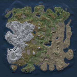 Thumbnail Rust Map: Procedural Map, Size: 4250, Seed: 1186328127, 17 Monuments