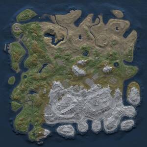 Thumbnail Rust Map: Procedural Map, Size: 4500, Seed: 9696311, 16 Monuments